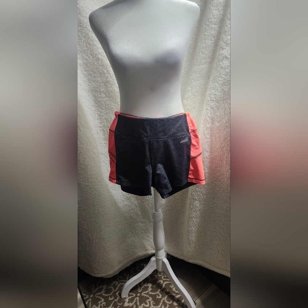 Avia Black and Pink Athletic Shorts Lightweight Design Size: M